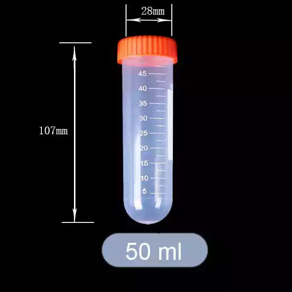 50ml centrifuge tube size details