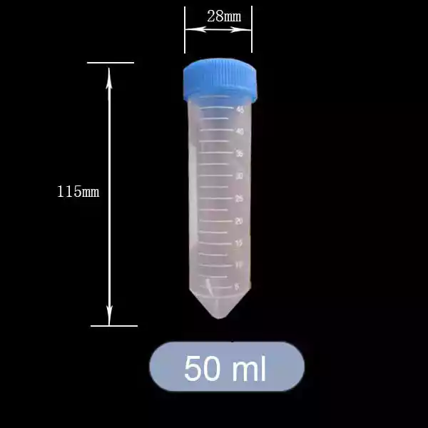 50ml Conical Centrifuge Tube size details