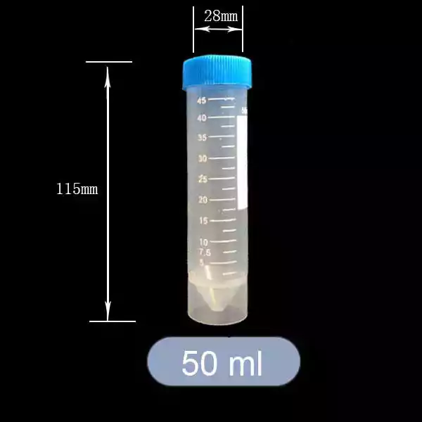 50ml Centrifuge tube size details