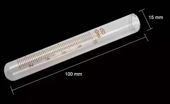 10 ml Graduated Glass Test Tube