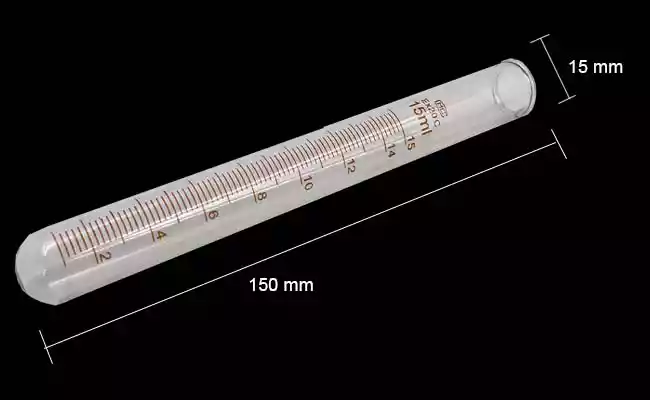 15 ml Graduated Glass Test Tube