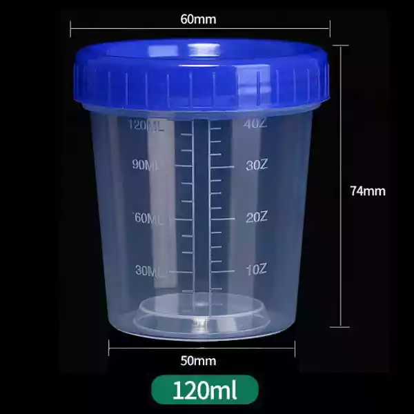 120 ml measuring cup,blue cap