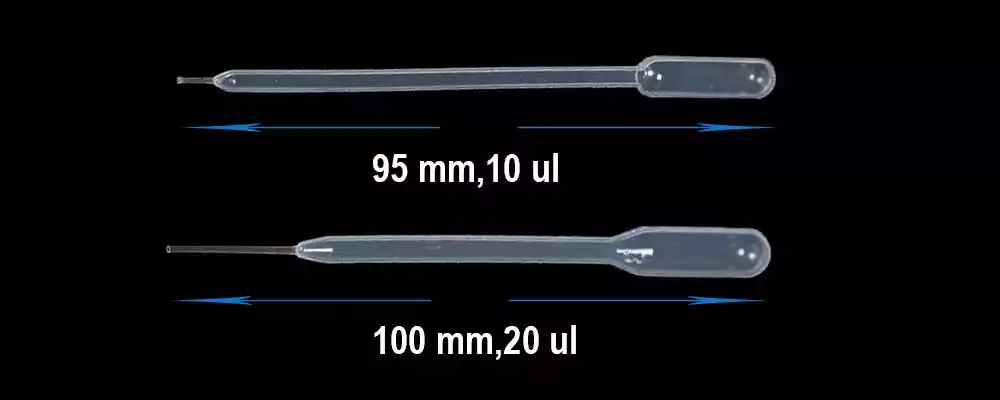 Pasteur Capillary Pipettes size details