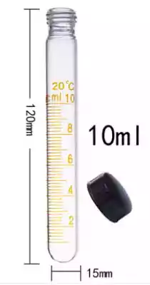 Screw Cap Test Tubes Size Details