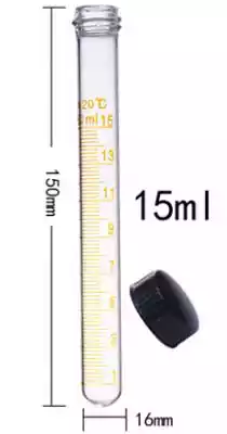 Screw Cap Test Tubes Size Details