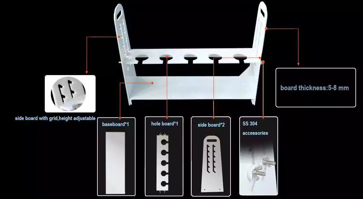 separatory funnel rack details