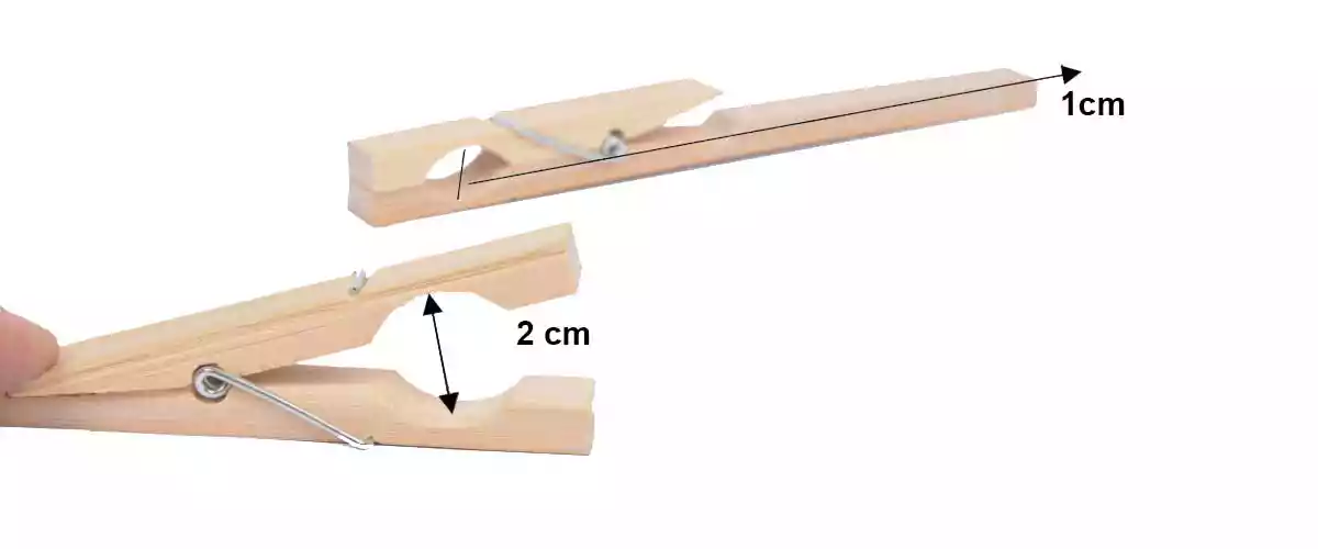 Wood Test Tube Clamp size details